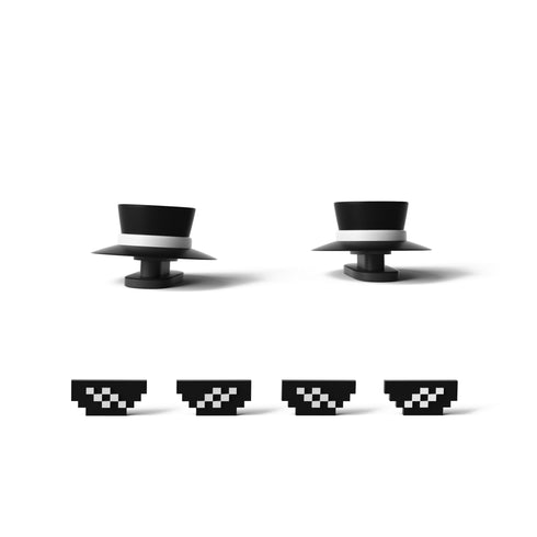 Nageoires et Yeux de Chapeau Fedora pour Sharkicks Pro